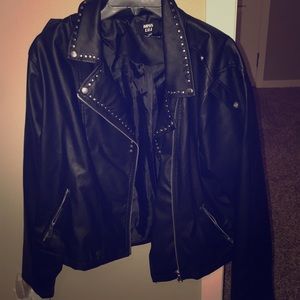 leather biker jacket